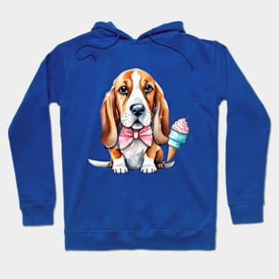 cute basset hound dog ice cream gift ideas Hoodie